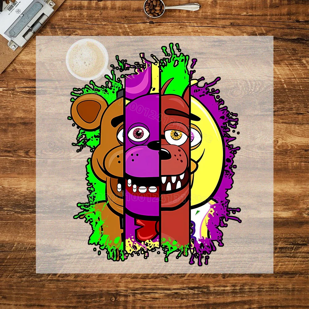 FNAF-Inspired Heat Transfer Stickers for Clothing - T-Shirt DIY Anime Patches Collection