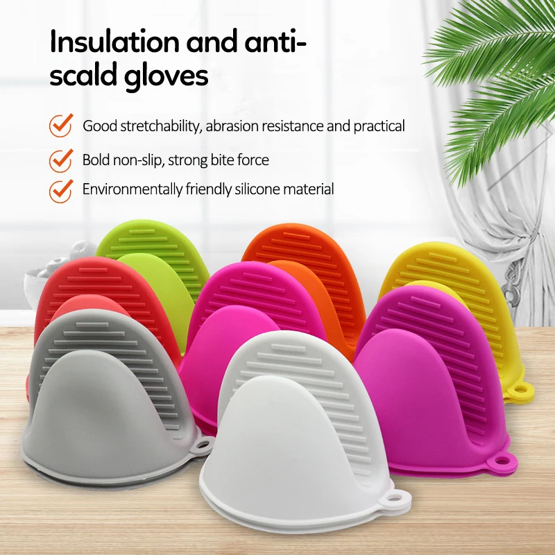 Silicone Anti-scalding Oven Glove Mitts 1PC Potholder Kitchen BBQ Glove Tray Pot Dish Bowl Holder Oven Handschoen Hand Clip silicone oven mitts,kitchen gloves,silicone oven gloves,silicone oven protector