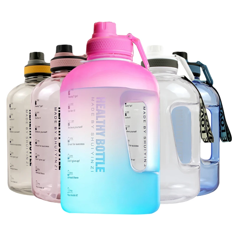 BOTTLED JOY 2.5L Gallon Water Bottle with Straw Motivational & Time Marker  GYM Drinking Jug BPA Free Sports Outdoor - AliExpress