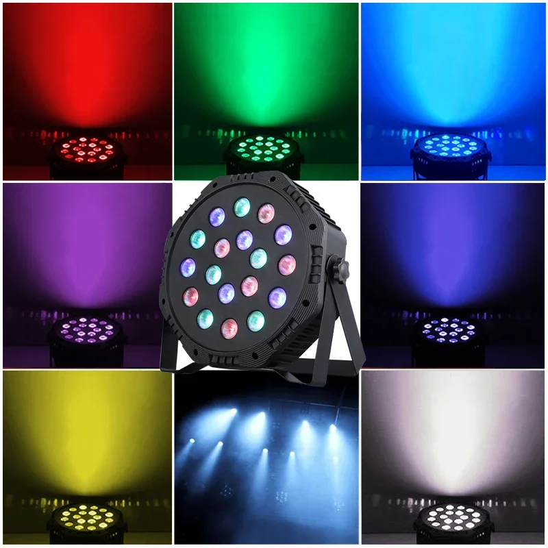 LED Stage Lights Full Color Single Color Remote Control Built-in Fan Light Stage Living Room Bar Concert Fill Light Spotlight
