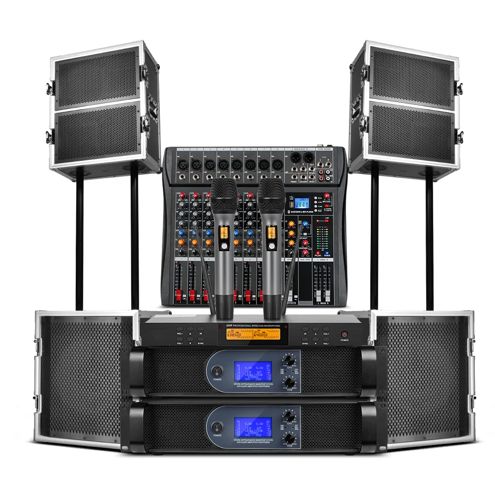 

Высококачественные мощные профессиональные звуковые динамики Biner LS8 750 Вт + 750 Вт