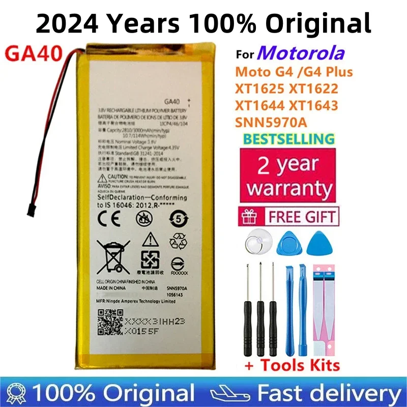 

100% genuine Original For Motorola Moto G4 /G4 Plus XT1625 XT1622 XT1644 XT1643 SNN5970A Phone 100% New 3000mAh GA40 Battery