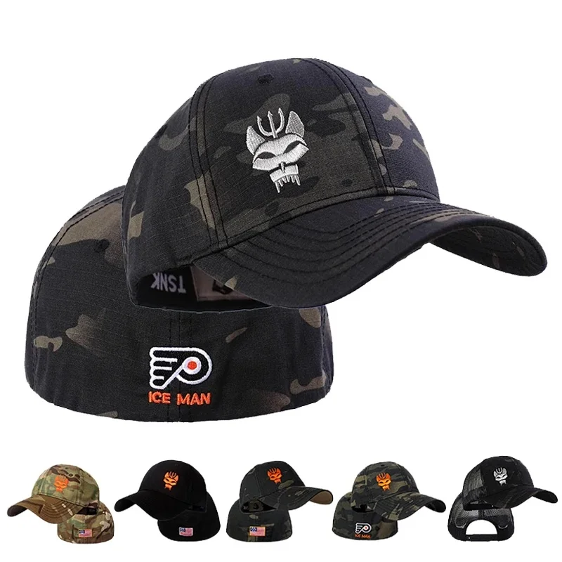Fashion Men hip hop hat back sealed cotton baseball cap personality embroidery camouflage caps Men Women snapback hats gorras