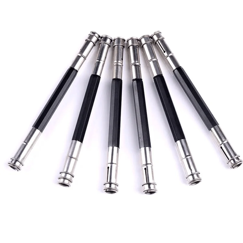 Metal double-ended pencil extender Stainless steel pencil case double-ended brush extender 6