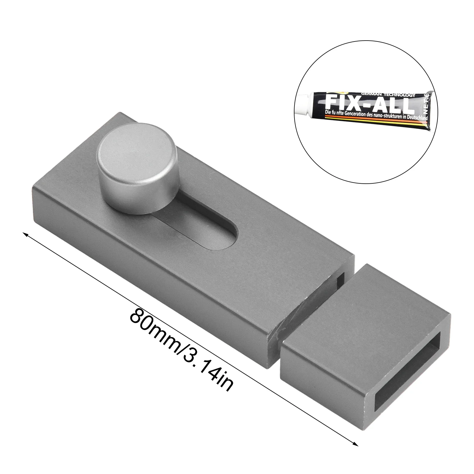 Door Bolt Punch-free Bolt Door Latch No Hole Punch Buckle Ecurity Lock Thickened Room Latch Anti-Barn
