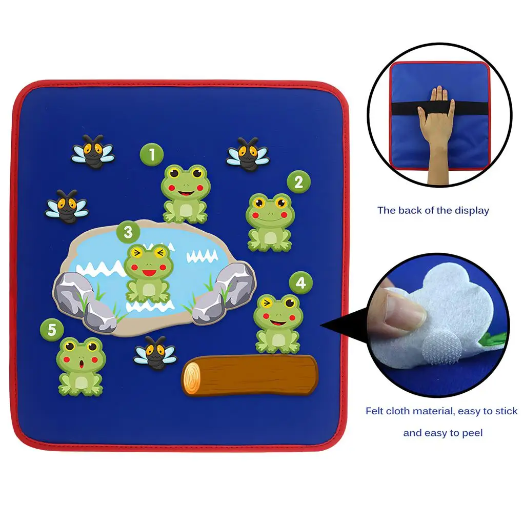 

Board Storytelling Felt Fun Story Dacron Set Colorful Easy to Use Toy Vision Head Intelligence Development for Kids