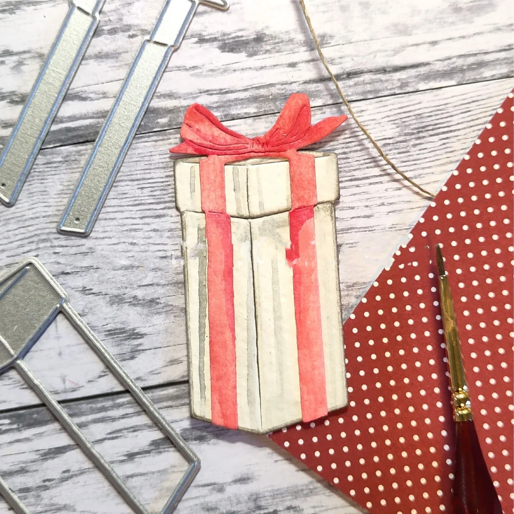 

New Larger Present Metal Cutting Dies Scrapbook Diary Decoration Embossing Cut Template DIY Make Greeting Card Album 2024