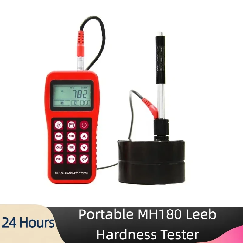 Yunseity Leeb-Härteprüfgerät – 170–960 HLD – Doppelspule, Wolframkarbid-Schlagkörper – Mit Kleinem Stützring Für Gekrümmte Flächen – Inkl. USB-C