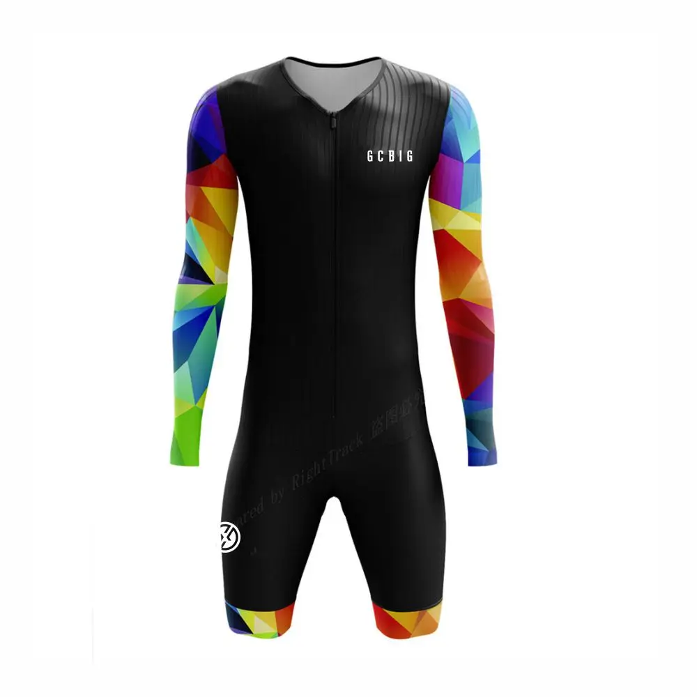 GG Black Road Aero Triathlon Suit Mens Bodysuit Ciclismo Mtb One Piece Bicycle Sets Jumpsuit Culotte Hombre Thick Pad 2