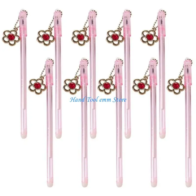H37F 10x 0.5mm 서명 펜 파인 포인트 젤 펜 매화 펜던트 중립 펜 쓰기용