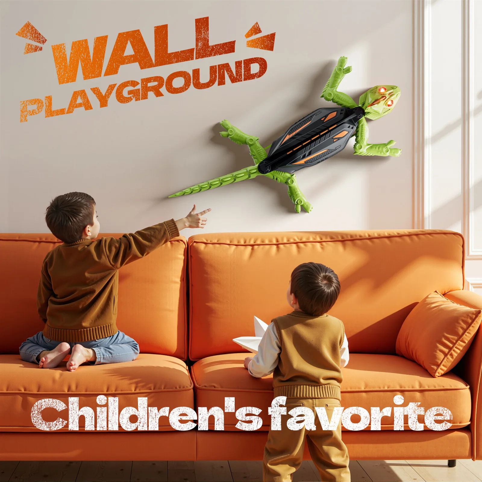 Electric Remote Control Wall Climbing Gecko Wall Mounted Walking Lizard Simulated Sound and Light Chameleon Children's Toy