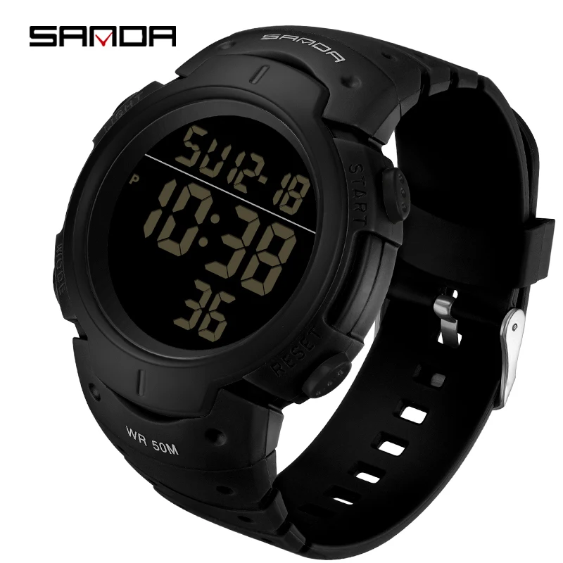

SANDA Fashion Men Watches Waterproof Sports Alarm Watch For Male LED Digital Countdown Electronic Wristwatches Relogio Masculino