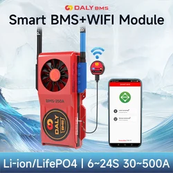 Daly WiFi BMS 3S 4S 8S10s 13S 12S 13S 14S 16S 17S 20S 24S Smart BMS 60A 80A 100A 150A 200A 500A Lifepo4 Li-Ion Lto Batterie