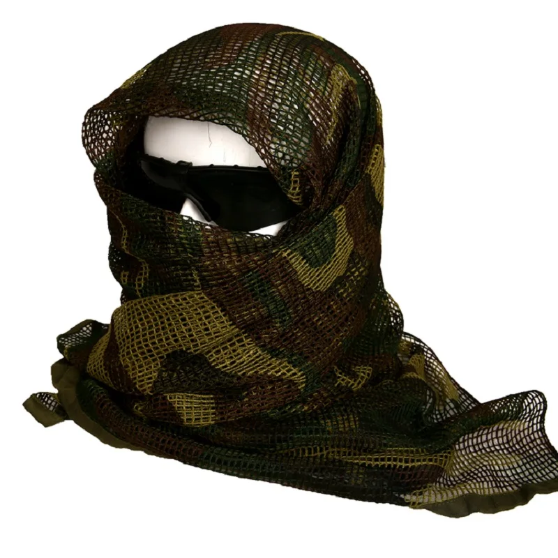 Army Fan Mesh Scarf, Sniper Scarf, Tactical Hood, Outdoor Camouflage Net