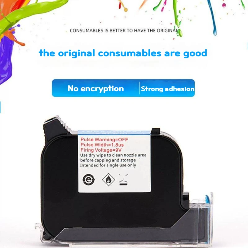 

12.7mm Hand-held Inkjet Printer Universal Original Ink Cartridge High Adhesion Inkjet Printer Special Ink Cartridge Is Not Encry