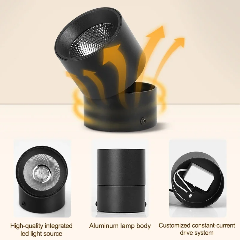 Spot Led Light Rotatable Ceiling Lamp Downlight 110V 220V Spotlight Down Home Decor Lamp Living Room Bedroom Lighting Fixture led downlight,recessed ceiling spotlight