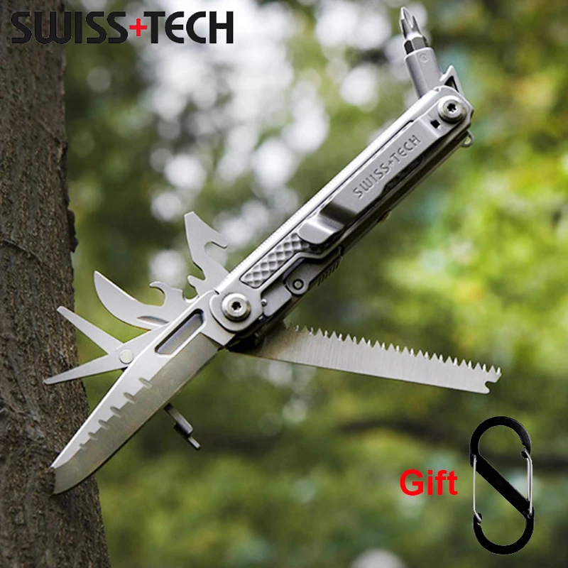 SWISS TECH 11 in 1 Folding Multi Knife, Outdoor Pocket Mini Portable Knife,  Multitool Knife Portable Folding Knife,Camping - AliExpress