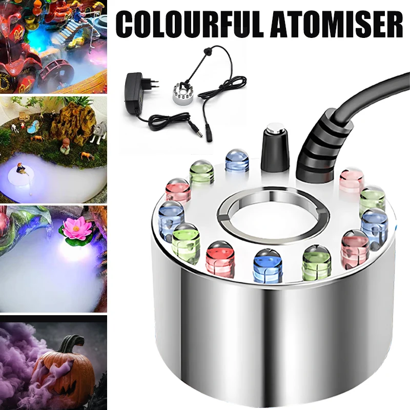 Halloween Dekoration Ultraschall Nebel Maker Fogger LED Kürbis Licht Wasser Brunnen Teich Nebel Maschine Zerstäuber Für Halloween Party