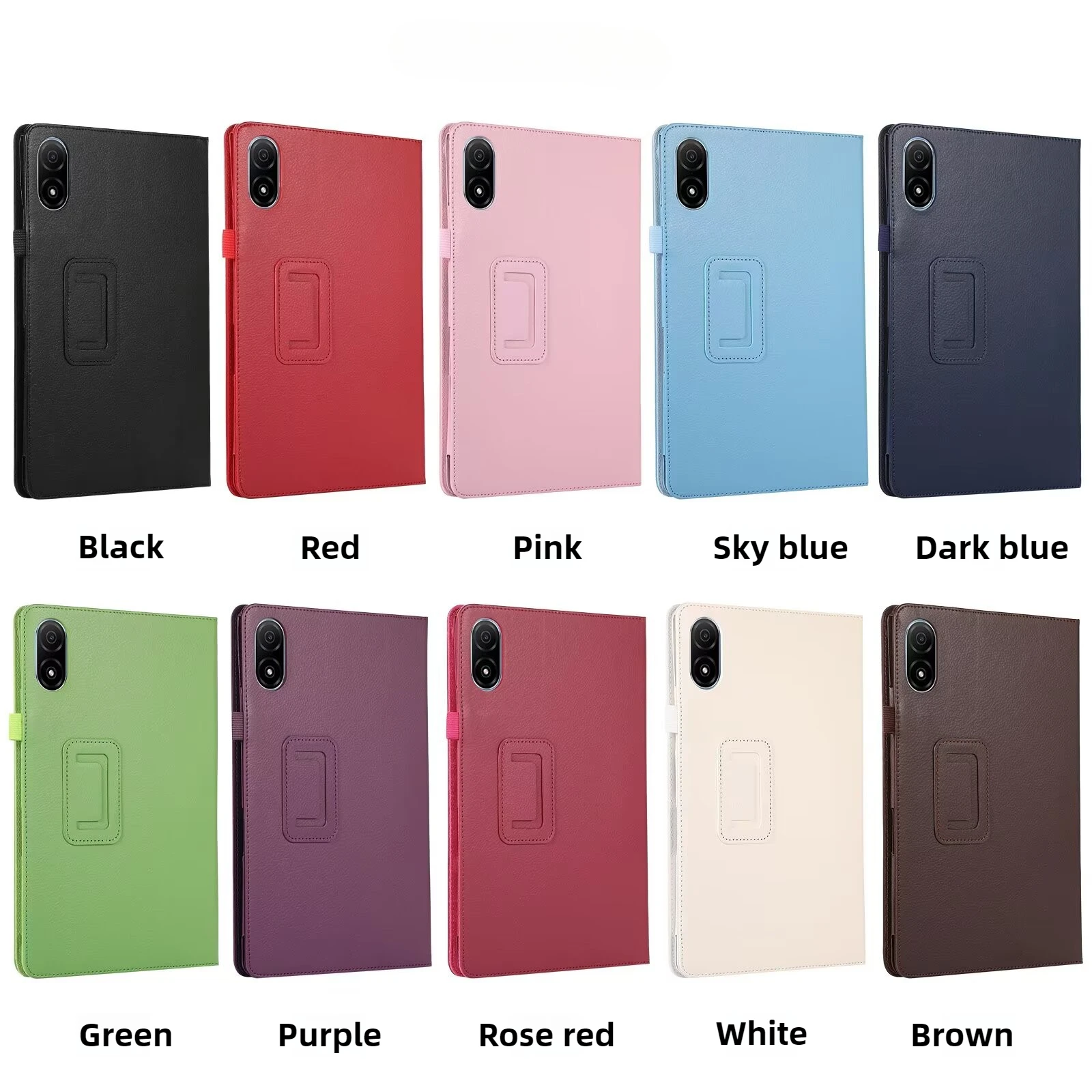 Lightweight Slim Folding Tablet Case with Pencil Holder and PU Leather Cover