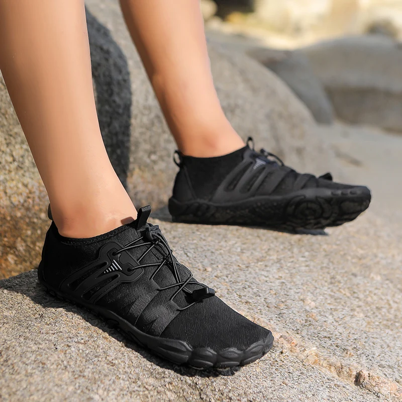 Water Shoes Women Men Five Fingers Outdoor Non-slip Upstream Wading Swimming Barefoot Aqua Shoes Solid Color Sneakers Unisex New