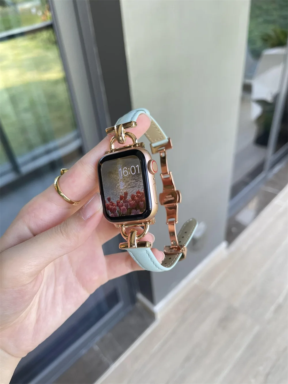 100% Genuine Leather strap for Apple Watch band 49mm 38/40/41/42/45/44 mm Iwatch Series 3 4 5 SE 6 7 8 Ultra Watchband Bracelet