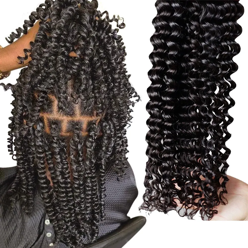 Bulk Hair For Braiding Jerry Curly Remy Indian Human Hair 10 to 28 Inches 50g/piece Extension