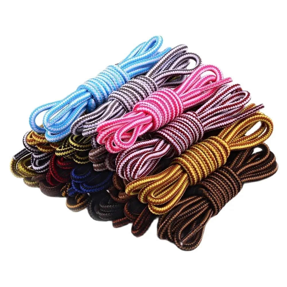 1 Pair 18Colors 4mmStriped Double Color Laces Polyester Round Type Shoelaces Outdoor Sneakers Cotton Boots Shoe_voghion.com