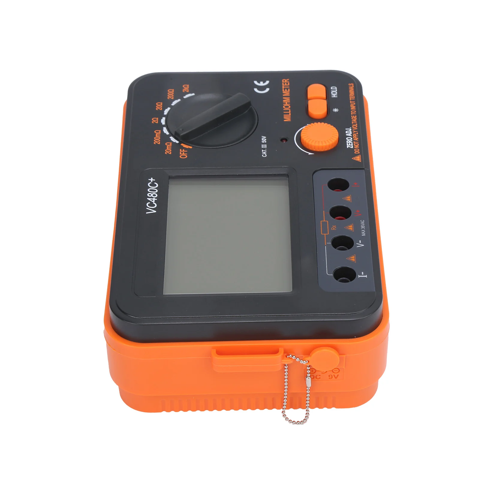 Hand Held Resistance Tester VC480C 0.01m&Omega;‑2k&Omega; 6‑Gear Digital Milliohmmeter 4‑Wire Measurement Low Resistance Tester resistance tester