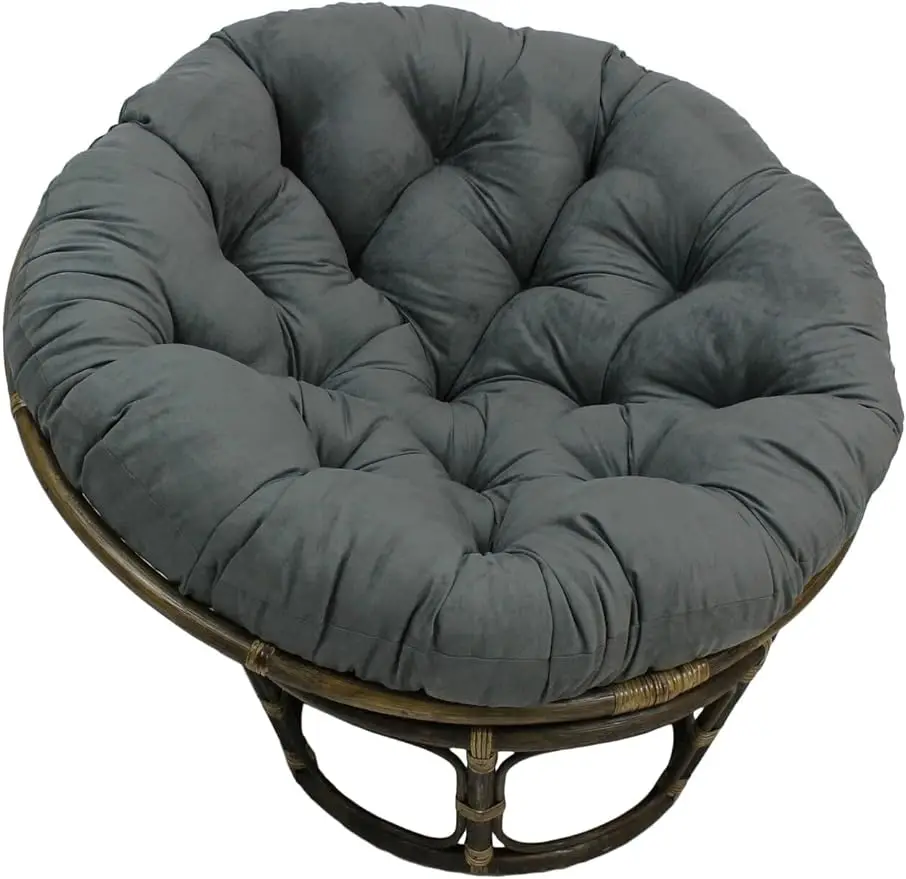 

Furniture Piece Rattan 42-Inch Papasan Chair with Micro Suede Cushion