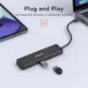 MOKiN 4 USB 3.1 10Gbps USB Hub Adapter Splitter Expander for PC Laptops Xbox Flash Drive HDD Consoler Printer Camera Keyborad 5