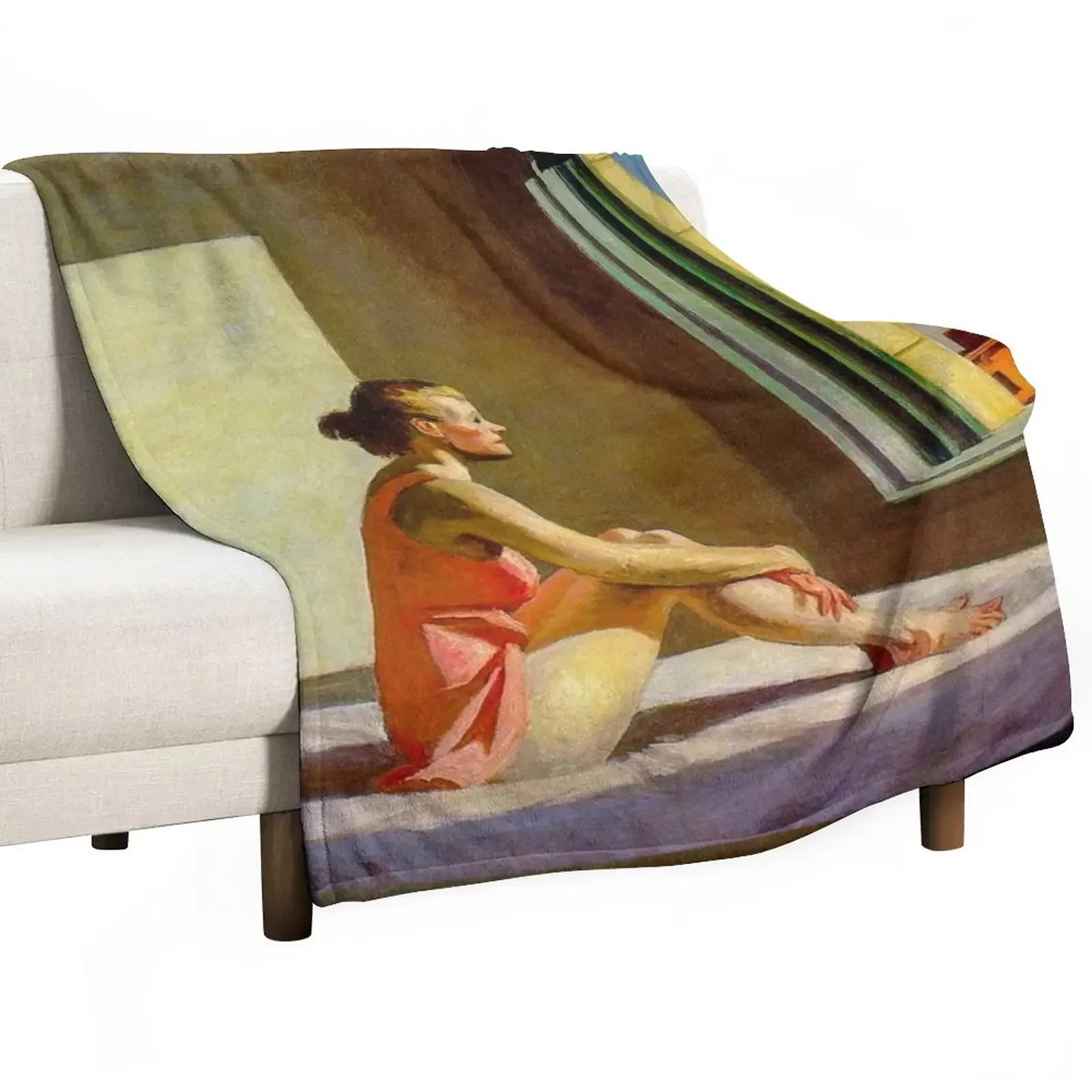 

Morning Sun by Edward Hopper Throw Blanket Baby Moving Cute Blankets