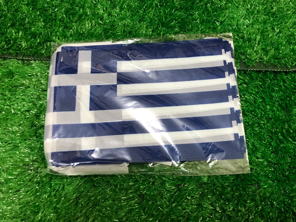 SKY FLAG Griechenland-Wimpelkette, 14 x 21 cm, 20 Stück pro Packung, Polyester, fliegende Wimpel, Griechenland-Wimpelkette, für Festivals, Partys und Feiertage. – Detail 5