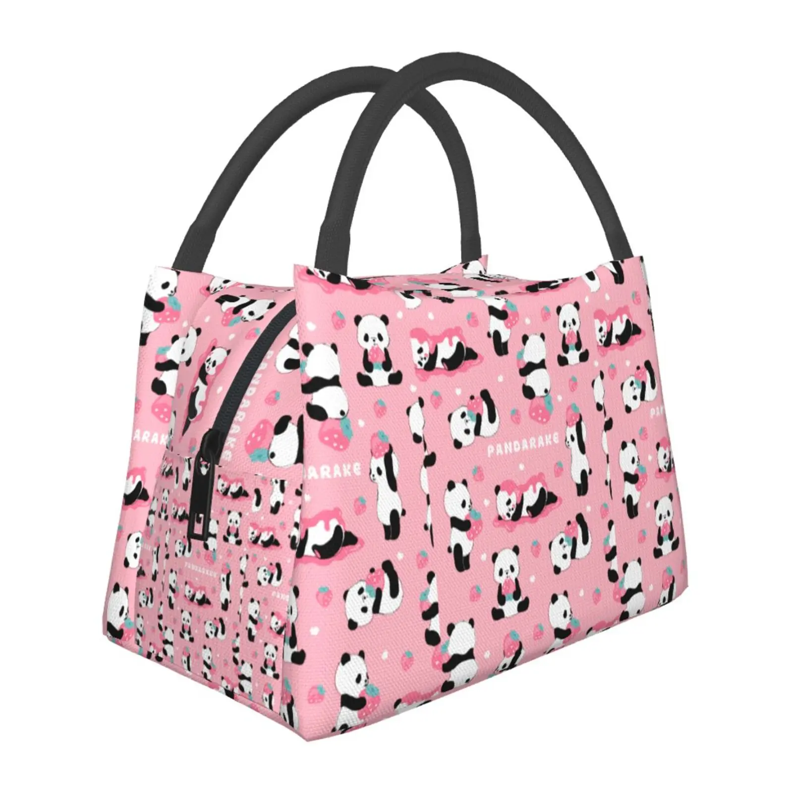 

Pink Panda Lovers Strawberry Lunch Bags for Men Lunch Bags for Women Lunch Bags for Children Food Bag One Size Cute Bag