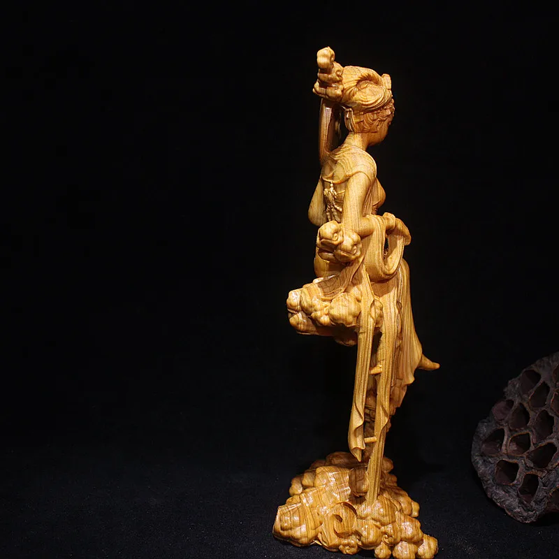 Статуэтка из натурального массива дерева, статуэтка сказочного персонажа чанье, ручная резная мифология, Нефритовый кролик, Lmmortal HomeRoomOffice, художественное оформление