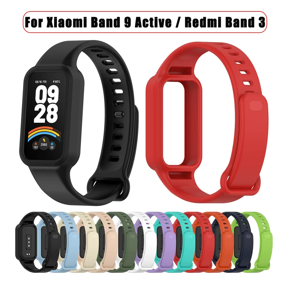 BabyValley Magnetic Silicone Strap For Xiaomi Smart Band 9 Active - Adjustable Replacement Band For Men & Women
