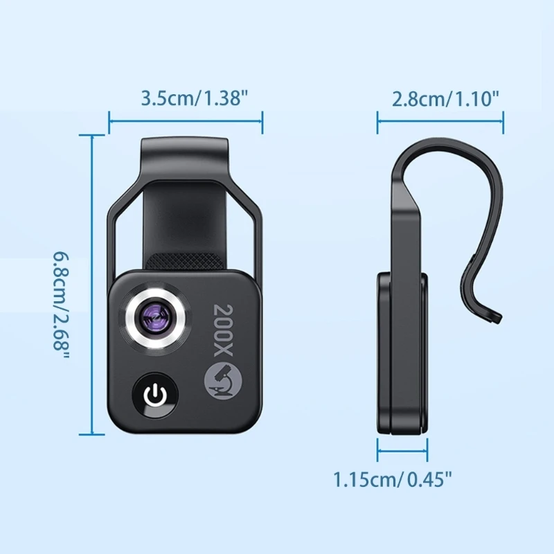 

ABCD Phone Camera Macro Lens CPL Star Variable 200X Fit for All Smartphones