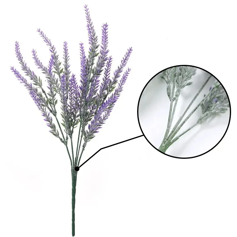 Artificial Flowers 5Pcs Lavender Fake Wedding Decor