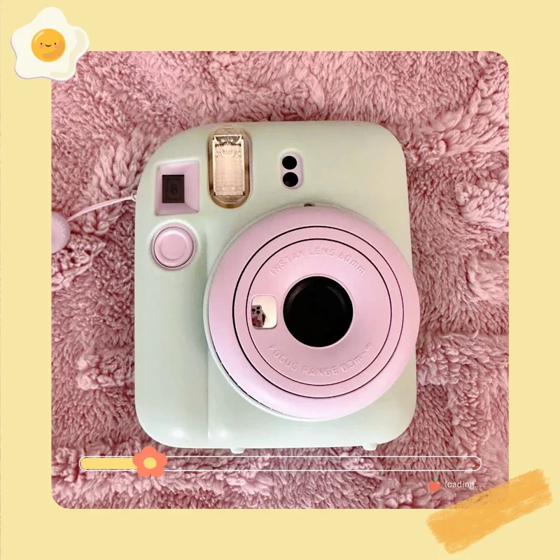 Camera Silicone Case for Fujifilm Instax Mini12 Shell Protective Cover Soft Shell Solid Color Scratch-proof Mini 12 Case