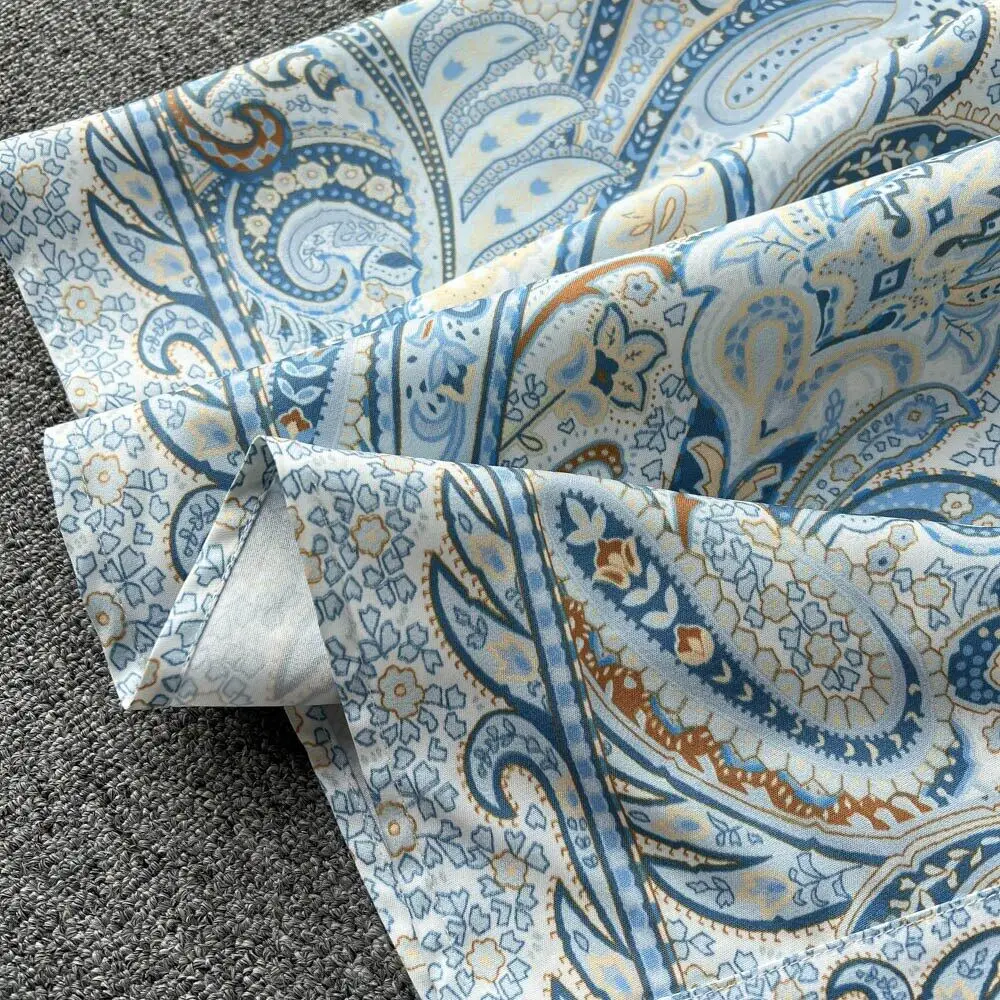 Nuevo vestido de fiesta vintage para mujer, moda de manga larga, botonadura sencilla, cuello alto, elegante, estampado, vestidos largos, primavera y otoño.