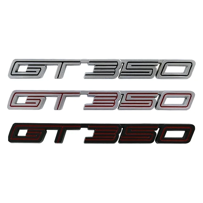 3D Metal Gt 350 Logo Gt350 Emblem Letters Decal Car Fender Badge Per Ford Mustang Shelby Gt 350 Sticker Accessori