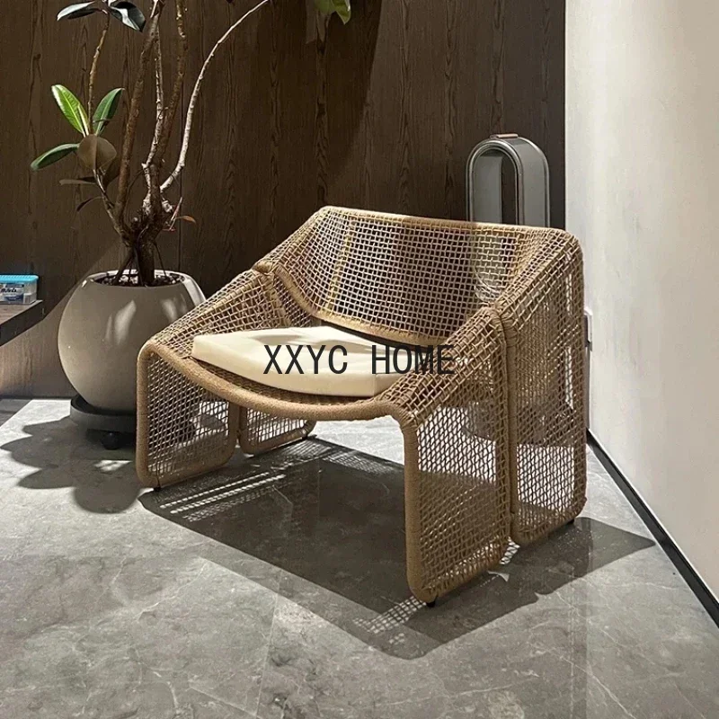 

Balcony Courtyard Outdoor Sofa Garden Chairs Leisure Bedroom PE Rattan Chair Living Room Single PE Rattan Chair Custom Furniture