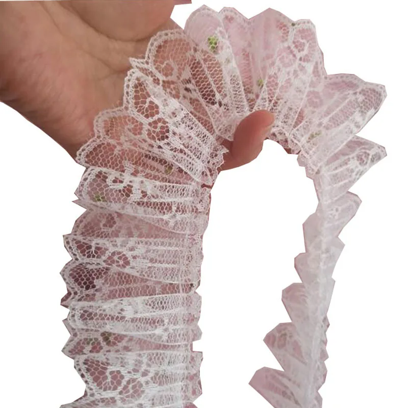 Embroidery Flower Lace Fabric Trim Ribbon DIY sewing applique collar Ruffle for Womens dresses decor lace ribbon lace fabric lace sewing accessories lace sewing supplies lace accessories lace garment accessories clothing accessories lace decoration clothing craft accessories