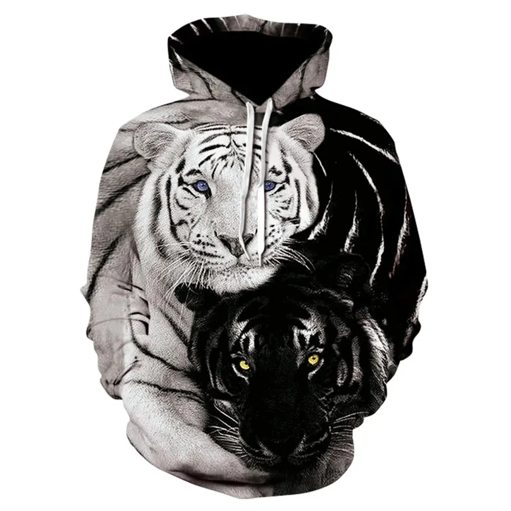 

2024 Men's Hoodie Fashion Streetwear Hip Hop Hoodie Long Sleeve Sweatshirt Jacket 3d Wolf Print Sweatshirt Oversized