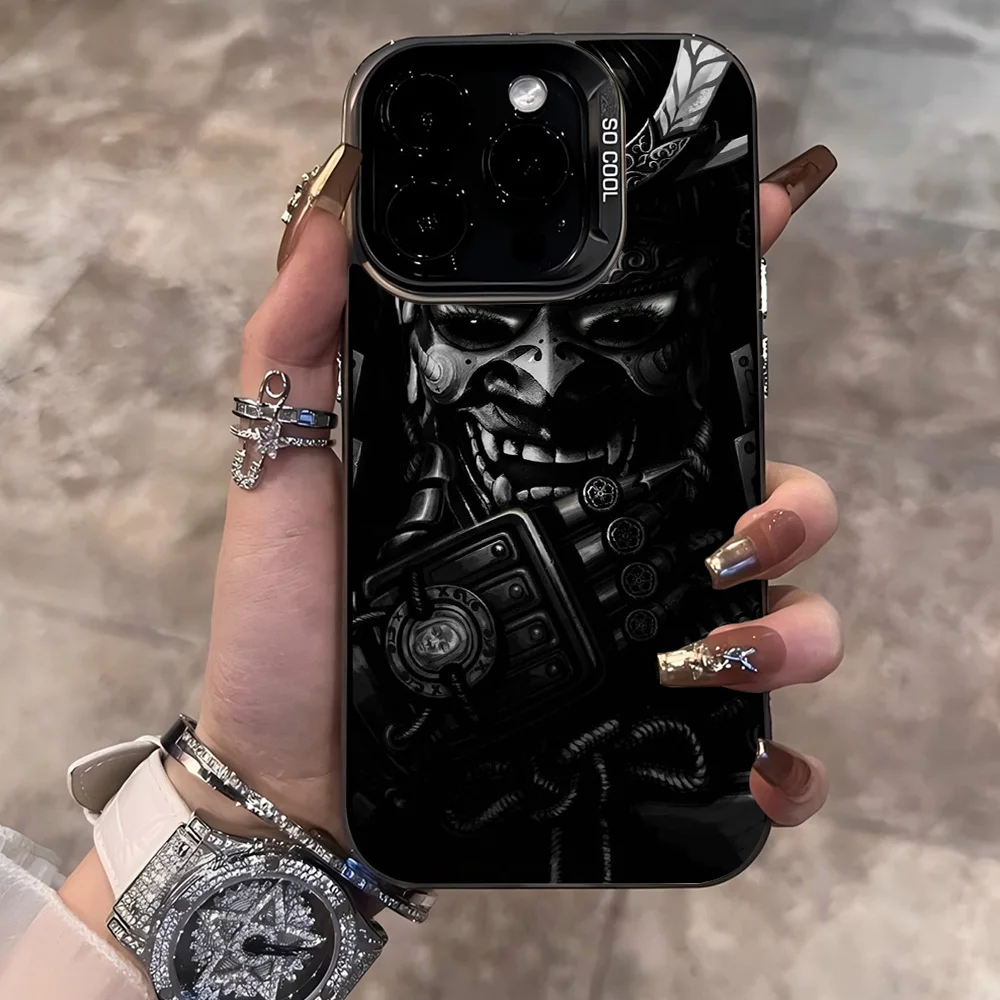 Samurai Ghost Face Phone Case - Japanese Art Inspired Protective Cover