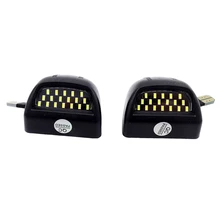 

1Pair Car LED Number License Plate Lights Automobile Lamp Accessories for Cadillac Escalade Chevy Silverado 1500 2500 3500