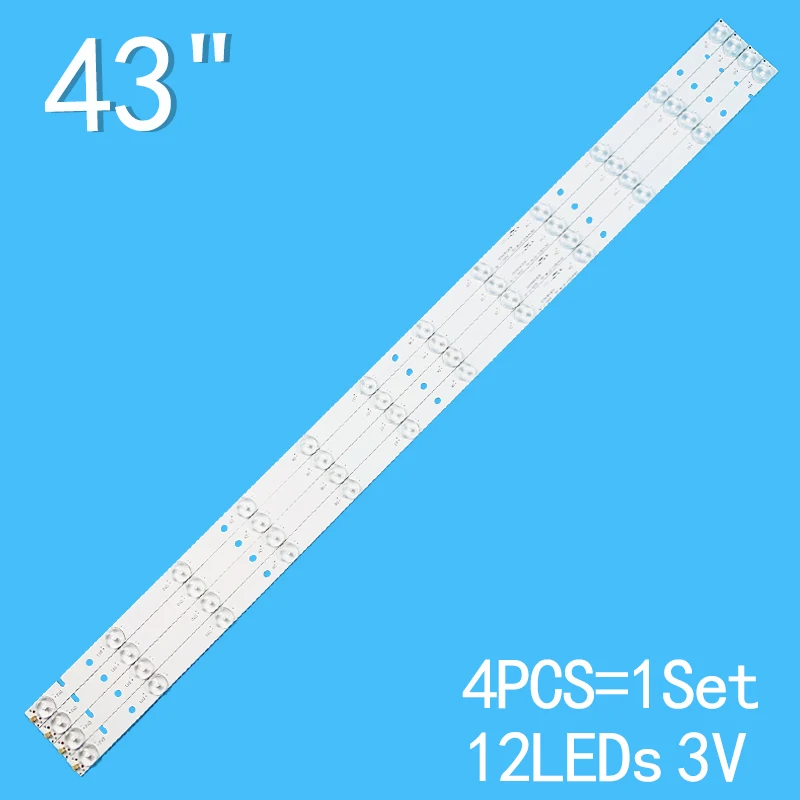 43-inch 12-lamp is used for LED backlight strip HL-00430A28-1201S-01 of 43df49-t2 ZDCX43D12-ZC14F-02 303CX430M02 CX430DLEDM LC43 for repair sharp 40 inch lcd 40v3a lcd tv led backlight article lamp v400hj6 me2 trem1 v400hj6 le8 1piece 52led 490mm is new