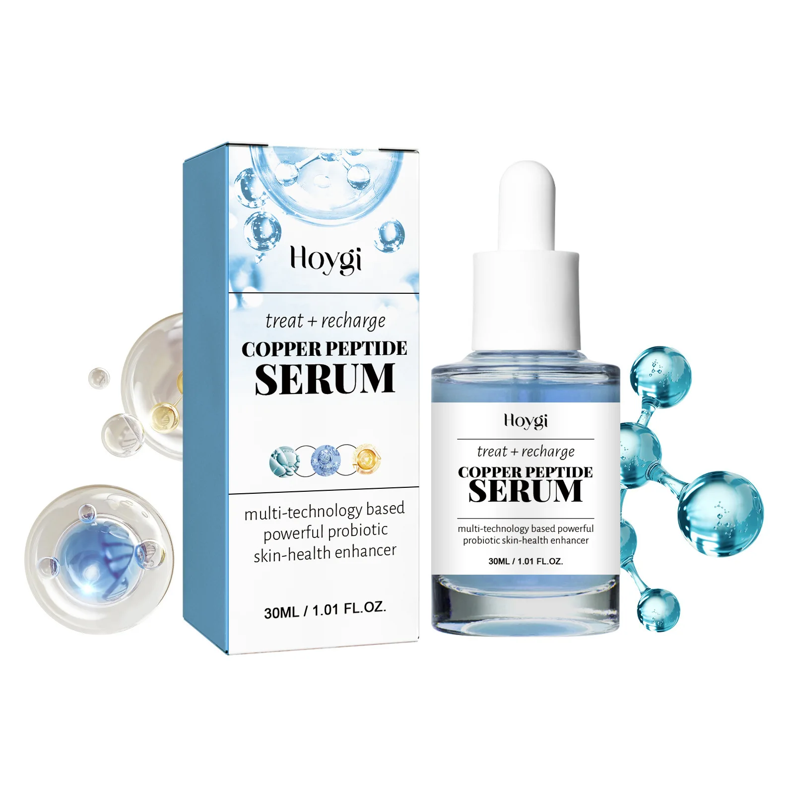 Copper Peptide Serum Anti Aging Fade Fine Lines Pore Shrinking Smoothing Firming Hydrating Hyaluronic Acid Moisturizing Essence 2