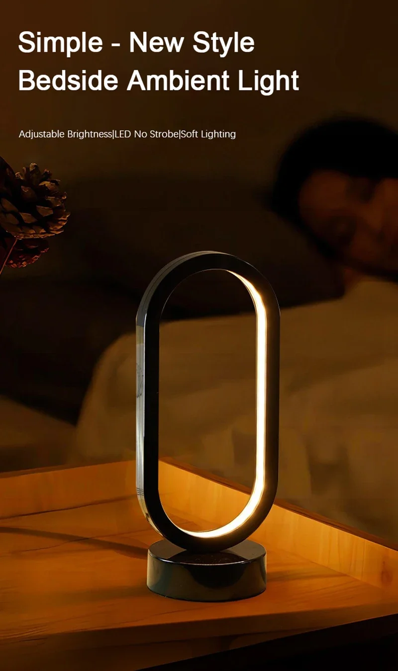 Description Picture 2 of itemLED Table Lamp USB Plug in 3 Colors Lightings Bedside Light Living Room Decoration Desk Lamp Lighting