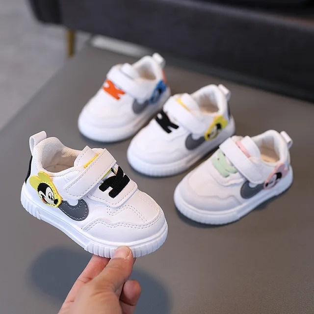 White Casual Shoes For Baby Boy Girl Brand Children Sneaker Mickey Mouse White Kids Sports Shoes Toddler Walking Shoes 0-3 Year 4