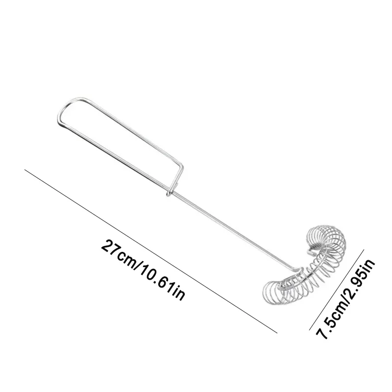 Stainless Steel Spring Egg Beater Sauce Blender Mini Whisk Milk Frother Foamer Creative Cooking Tools  Cooking Accessories